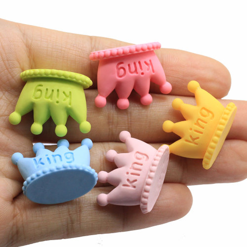 Schattige snoep kleur hars kroon miniatuur kinderen hars ring accessoire haartoebehoren maken