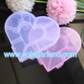 Lovely Heart Shape Plastic Box For Jewelry Beads Pills Storage With 9 Small Containers Jars