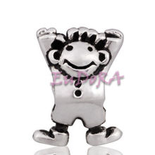 Popular Sterling Silver European Beads-happy Boy Bead