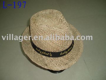 sea grass twisted hat, fashion hat
