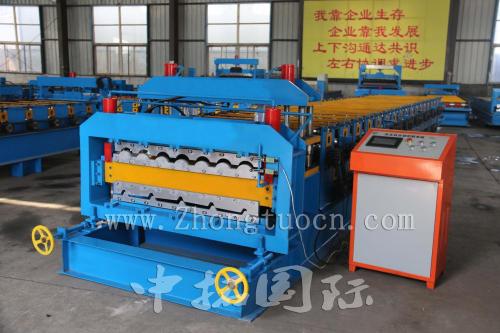 Double Layer Glazed Tile Roll Forming Machine