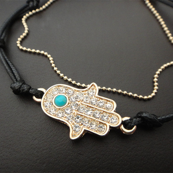 Evil Eye Hamsa Hand Bracelet