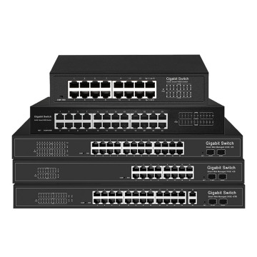 Full Gigabit 16/24 Port WEB Smart Managed Switch with Fiber Uplink and Advanced Features