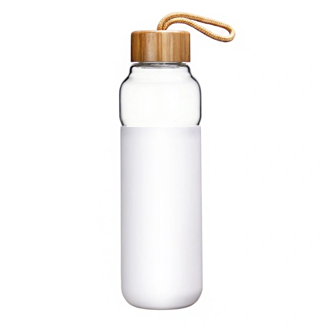 Hot Selling High Quality Heat-Resistant Borosilicate Glass Bottle with Wood Lid More Styles 300ml 400ml