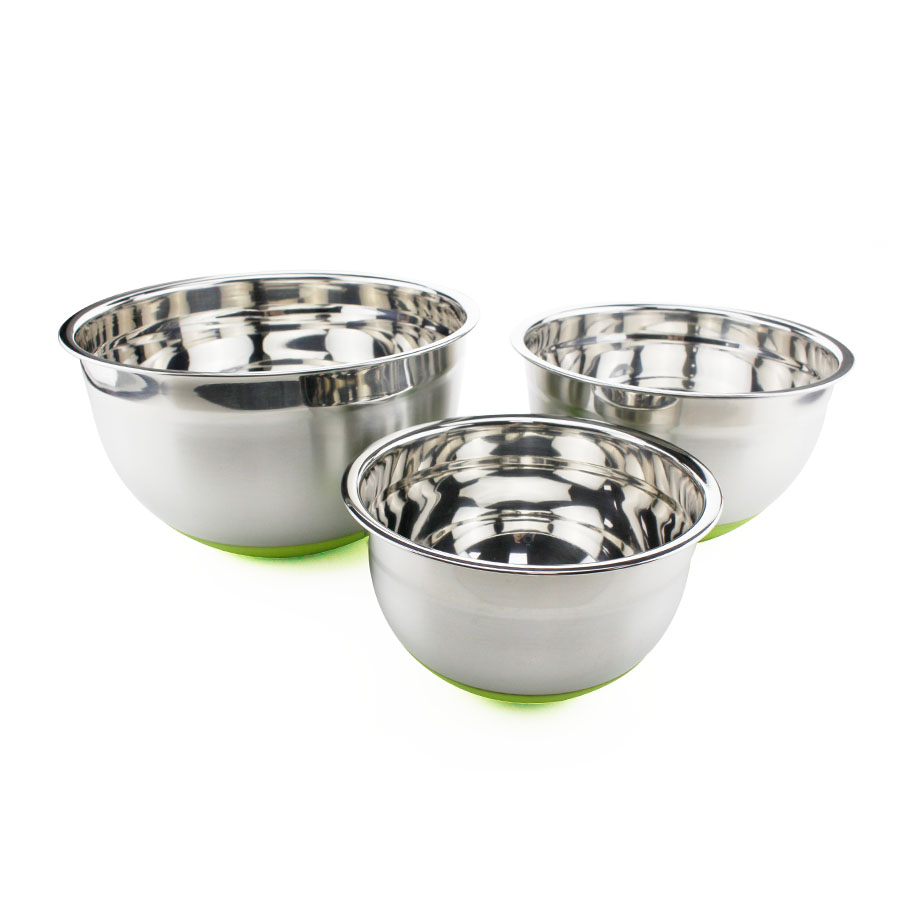 3 pieces stainless steel mixing bowl set