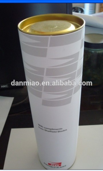 Wine Packaging Paper Tube with Metal Lid