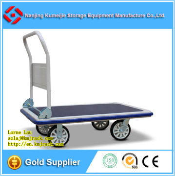 Foldable Plastic Platform Hand Truck Carts with Large Pneumatic Tyres