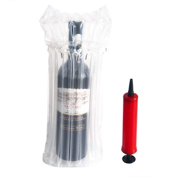 Wine Bottle Protector Inflatable Air Column Bag Plastic Packing with Free Pump and Safe Transportation