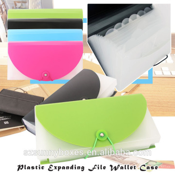 Eco-friendly PP Plastic Expanding File Wallet Case Expandable Document Bag