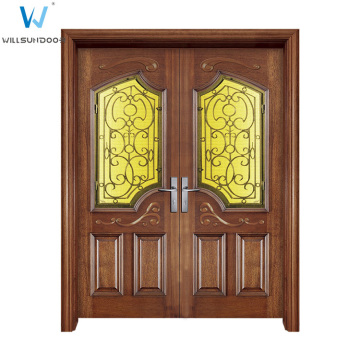 Quality Interior Double Glass Doors Wood Front Double Doors Double French Doors Interior