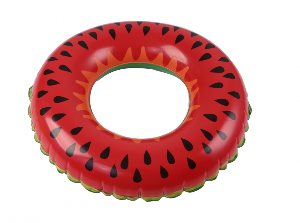 Anel de natação inflável de melancia estampado no verão na água