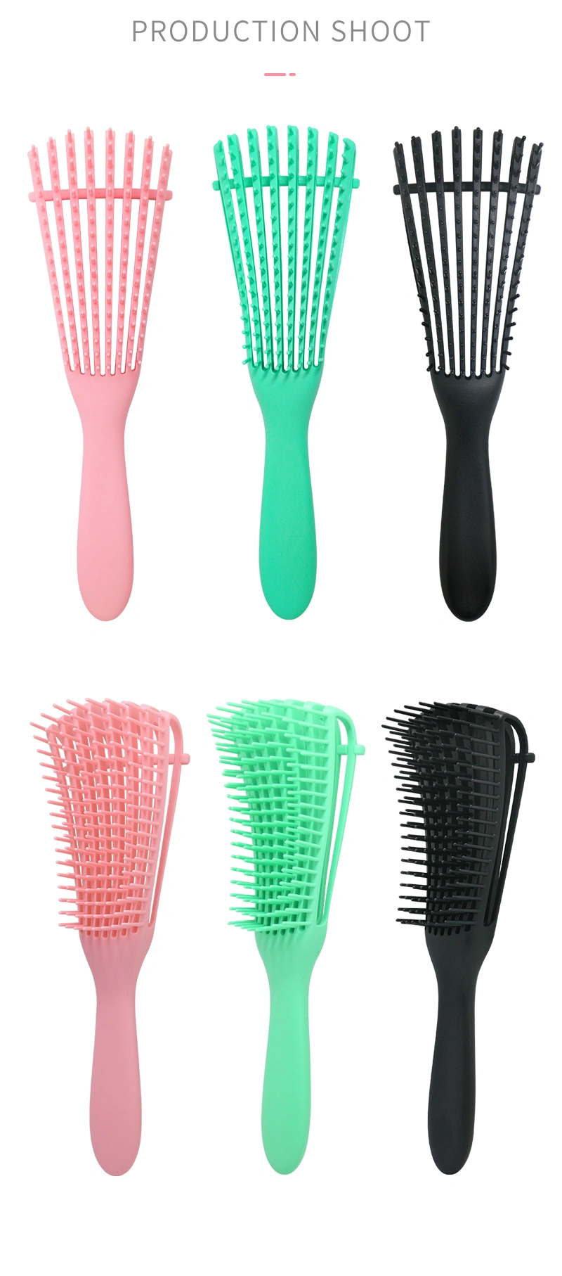 Hair Brush Scalp Massage Comb Detangle Hairbrush Wet Curly Health Care Comb for Salon Hairdressing Styling Tool