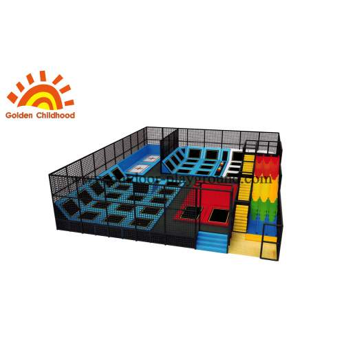 Trampoline Park With Large Slide For Children