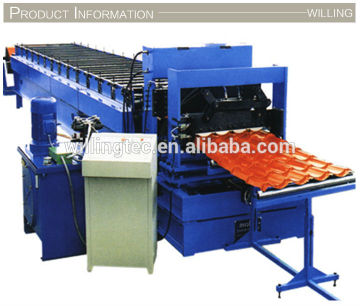 colour coated steel tile roll forming machine