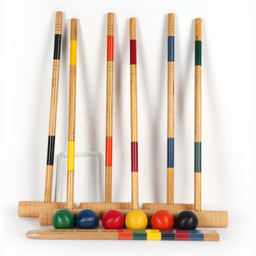 Conjunto de Croquet Deluxe incluindo Marretas de Madeira