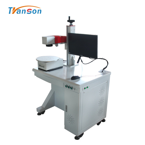 Rotary Worktable Desktop Fiber Laser Marking Machine