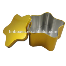 Christmas gift star shape candy storage pentagram tin case