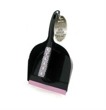 Glitzy Dustpan & Brush Set With Shinning Jewels Diamante Dust Pan and Brush