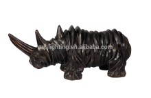 european style polyresin tabl light with red shade