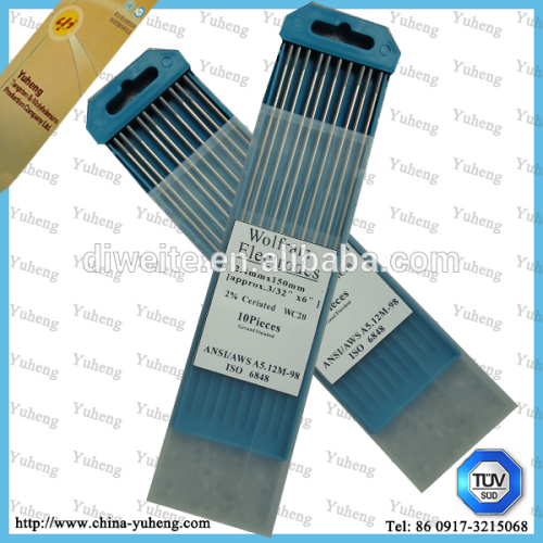 6'' long wc20 cerium tungsten Non-Radioactive electrodes