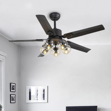 Glass Ball Ceiling Fan Light: Modern Lighting and Ventilation