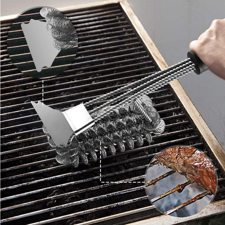 Good Quality BBQ Grill Cleaner Bristle Free barbecue grill brush and scraper for bbq tool set