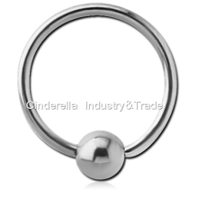 Surgical Steel Fixed Bead Ball Closure Ring