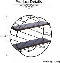 Rustic Wood Geometric Style Decor Wall Shelving