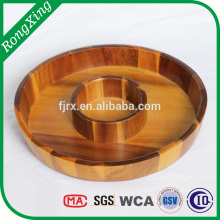 Acacia wooden chip tray,wood dip tray