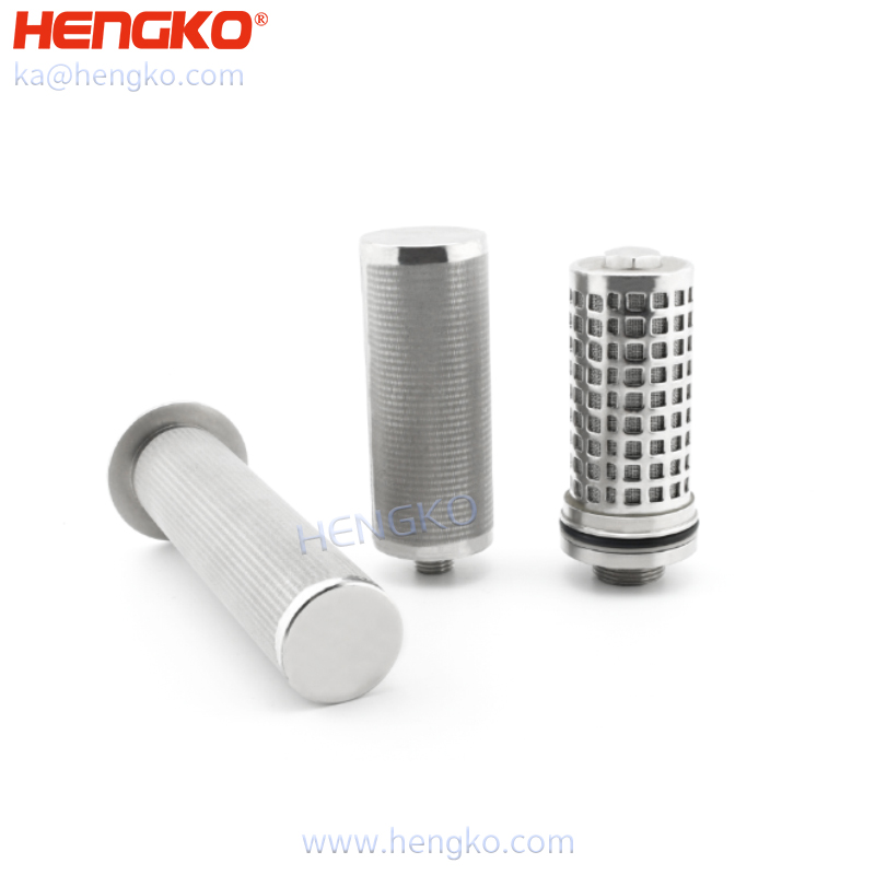 HNEGKO Customized high temperature resistance porous sintered stainless steel 316L copper wire mesh cylinder filter