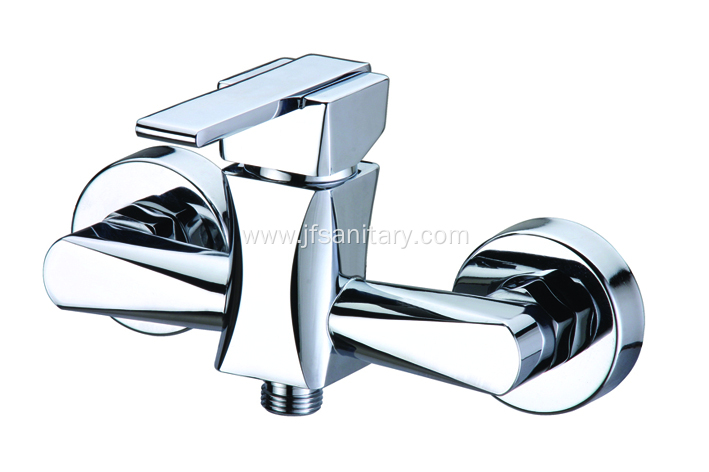 Angular Wall-Mounted Brass Faucet