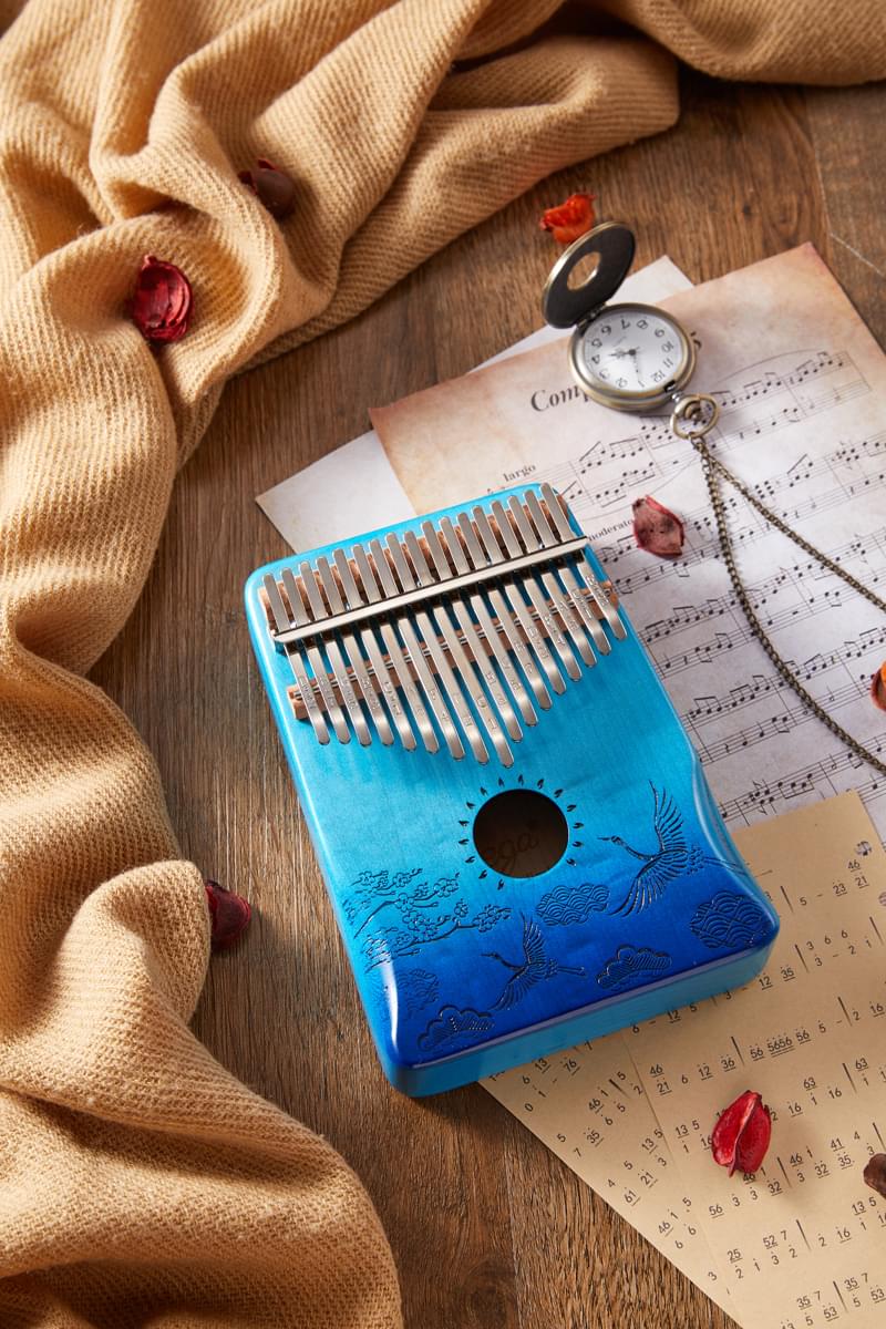 Cega African maple glossy Kalimba Mbira Thumb Piano 17 key