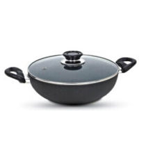 High-quality aluminum two-handle wok