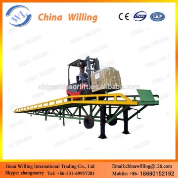 10t Mobile Hydraulic Loading Ramp, forklift Loading Ramp