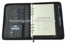 Business A5 Leather Portfolio Organizer With ring binder