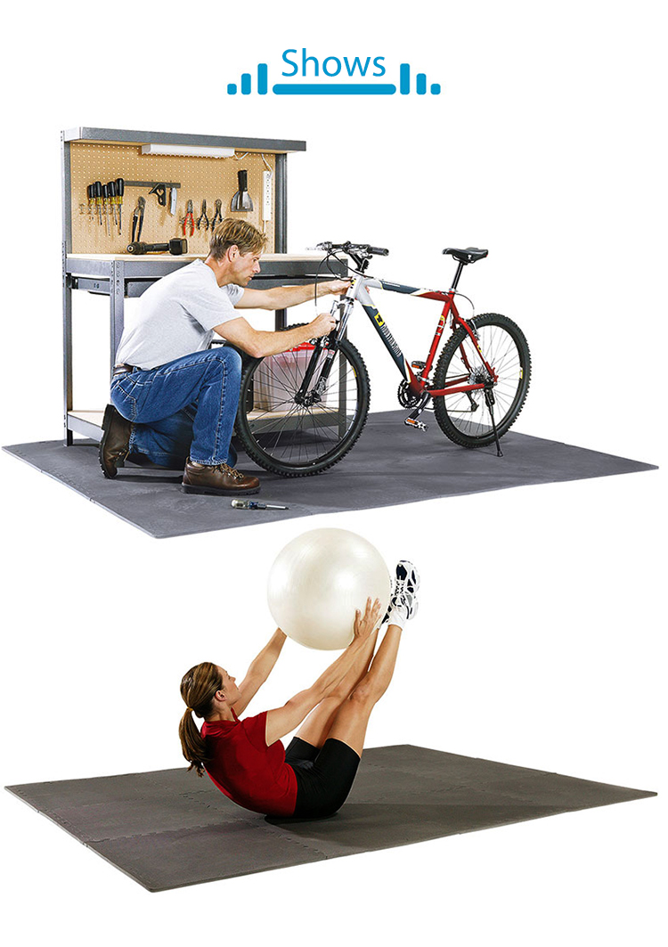 Gym Home Fitness Use Custom Logo Popular mat soft Non Slip Floor mats