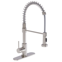 SUS304 Spring Kitchen Faucet with Brush Nickel Finish