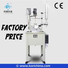 Single layer glass reactor with water oil bath