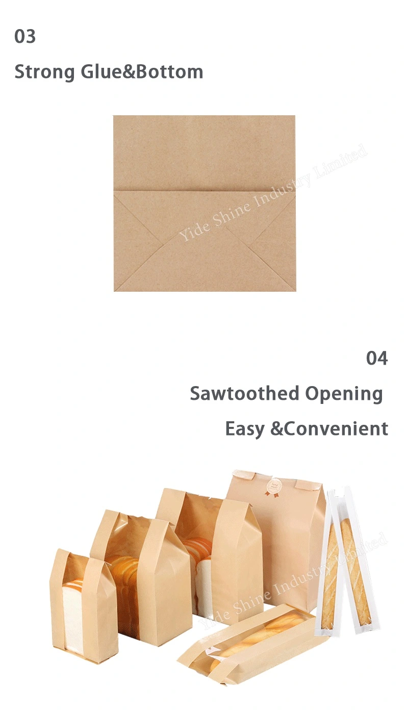 environmental Gerocery Shopping Packing Bag Take out Food Bag Christmas Goodie Bags Kraft Paper Bakery Bags with Custom Printing