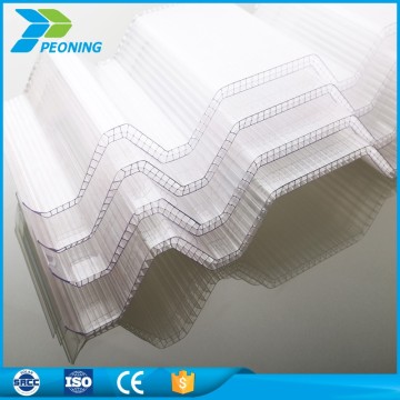 Clear sun protection corrugated polycarbonate sheet for house