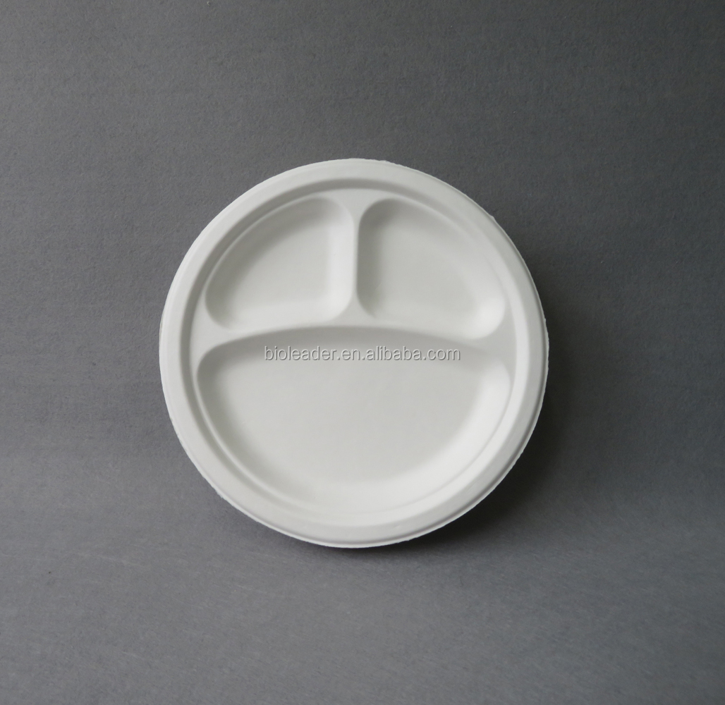 Bagasse Disposable Eco Tableware Oval Paper Plate