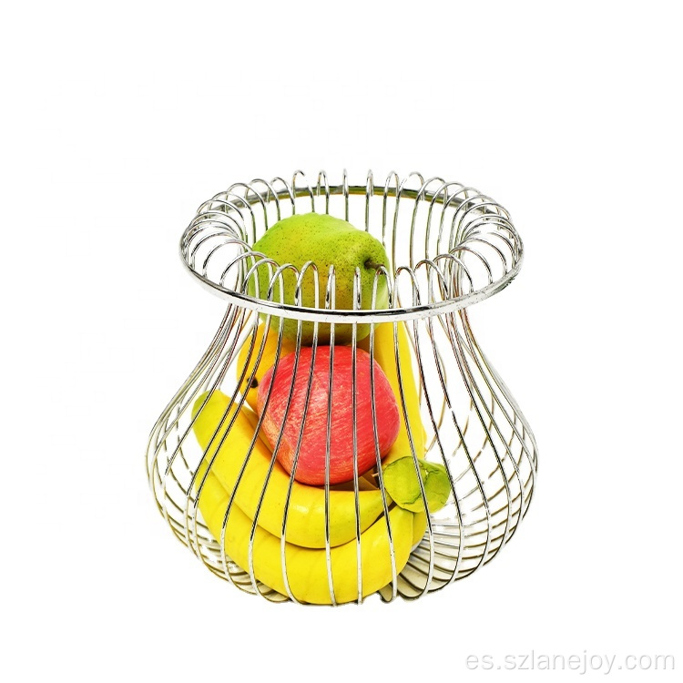 Cesta de frutas de alambre de cocina de malla de vegetal creativa