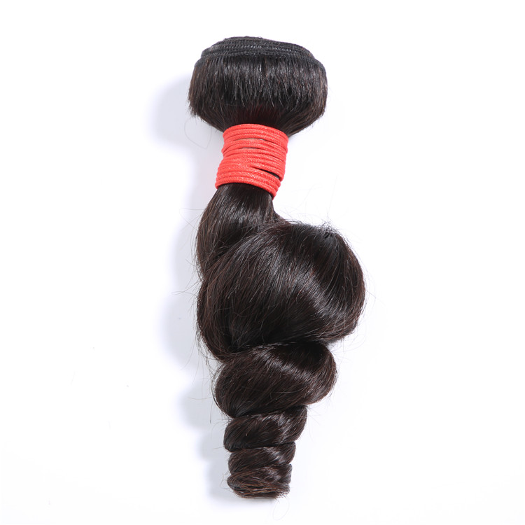 100% Unprocessed Virgin Cuticle Aligned Loose Wave Non-Remy Human Weft Natural Black Human Hair Extension 100g/Bundle