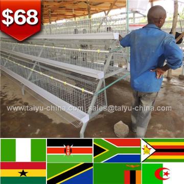 Trade assurance NO.1 deep galvanized cage frame 128bird chicken coop