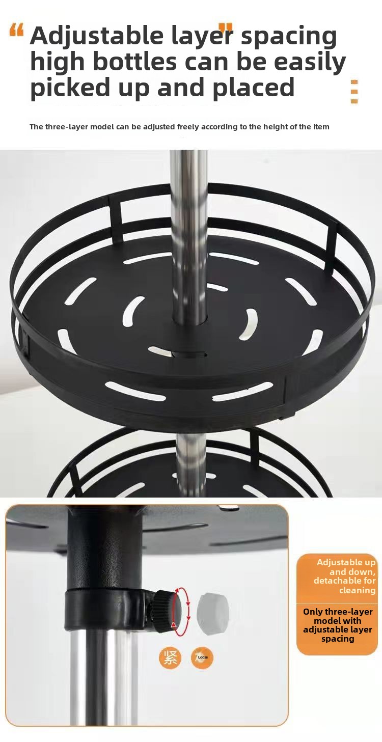 Dönebilen Metal Döner Tabla Depolama Rafı Rotatable Metal Turntable Storage Rack