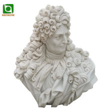 Wholesale Fine Hand Carved White Marble European Man Bust Statue