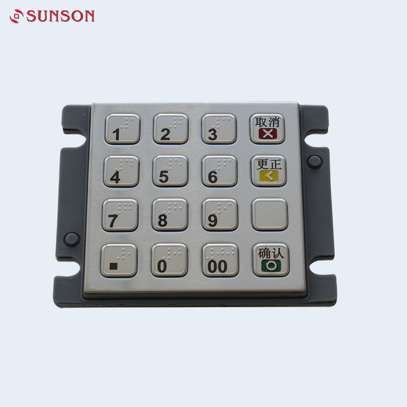 تشفير لوحة مفاتيح Pinpad Braille لأكشاك الحائط
