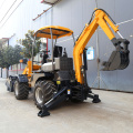 Bộ tải mini backhoe có thể kéo bánh xe mới