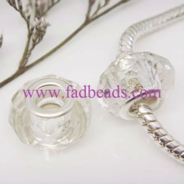 faceted crystal big hole beads