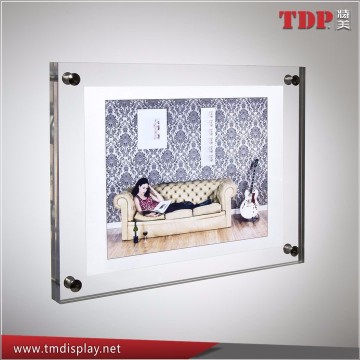 customized acrylic poster photo frame with screws